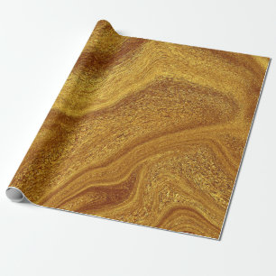 Papier Cadeau Feuille d'or moderne