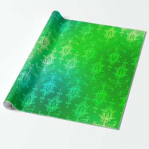 Papier Cadeau Feuille verte arabe Bollywood