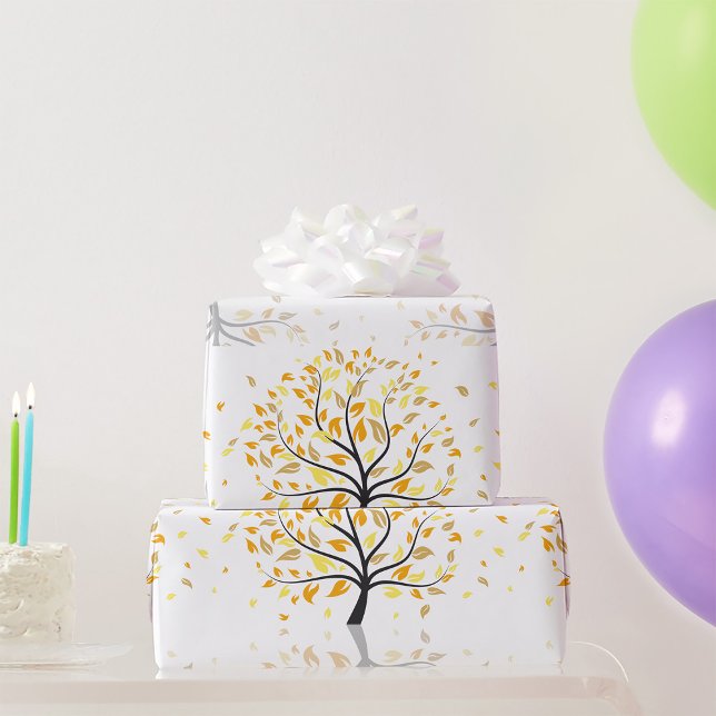 Papier Cadeau Feuilles Appartenant À Un Arbre (Créateur téléchargé)