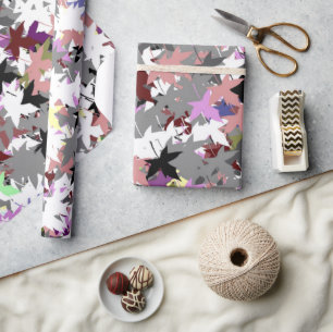 PAPIER CADEAU FEUILLES ARBRES