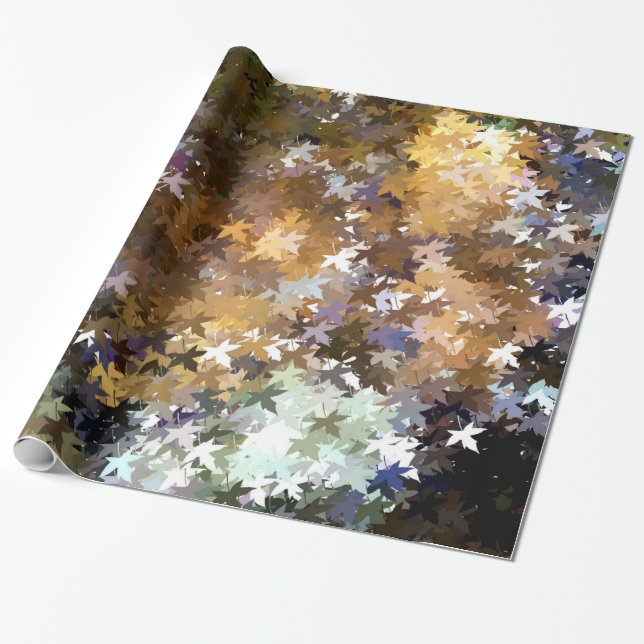 PAPIER CADEAU FEUILLES D'AUTOMNE (Déroulé)