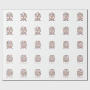 Papier Cadeau Feuilles d'automne de licorne et rêves de licorne