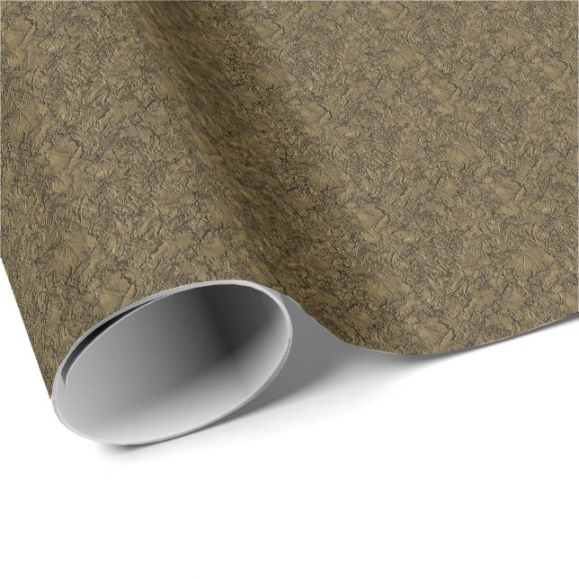 Papier Cadeau Feuilles D'Automne En Brown Nature Motif Art (Coin rond)