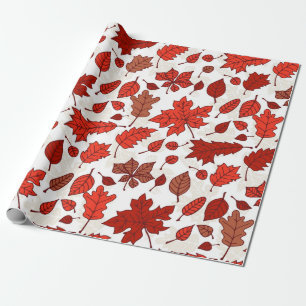 Papier Cadeau Feuilles d'automne motif