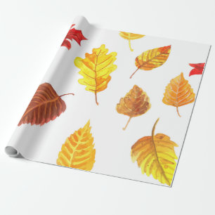 Papier Cadeau Feuilles d'automne motif