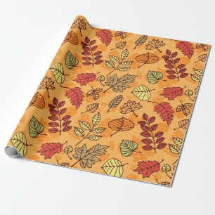 Papier Cadeau Feuilles d'automne motif