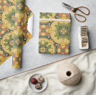 Papier Cadeau Feuilles de Ginkgo
