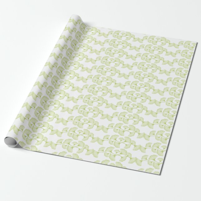Papier Cadeau Feuilles de Ginko (Déroulé)