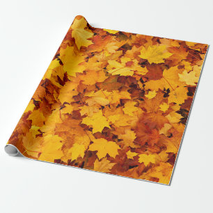 Papier Cadeau Feuilles de l'érable d'automne