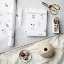 Feuilles de Noël élégantes et papier d'enveloppeme