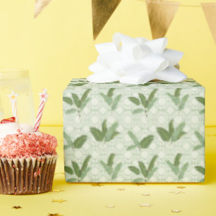 Papier Cadeau Feuilles de palmiers tropicaux