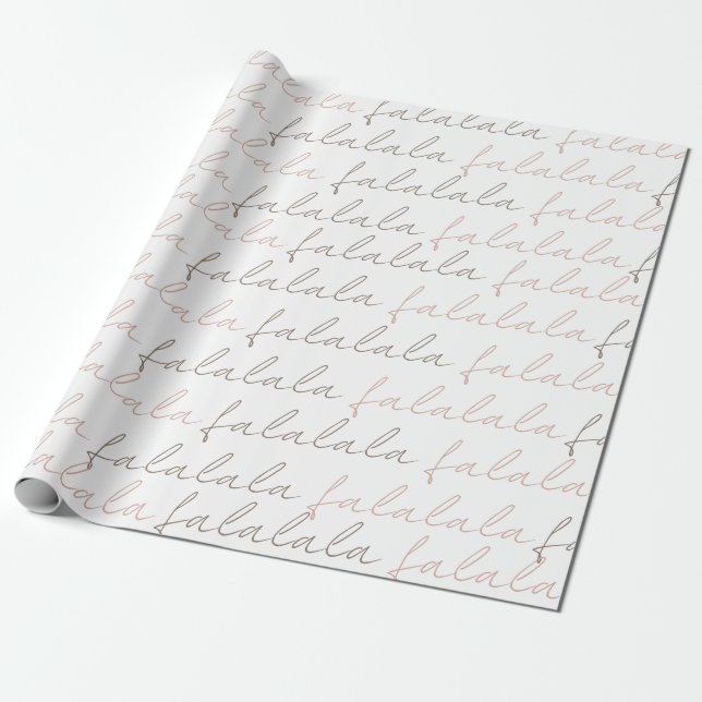 Papier Cadeau Feuilles de papier à enveloppement rose Falala min (Déroulé)