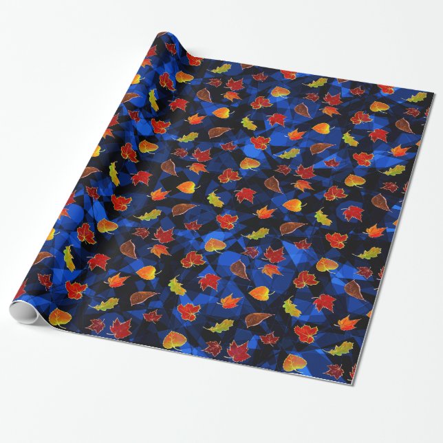 Papier Cadeau Feuilles d'érable (Déroulé)