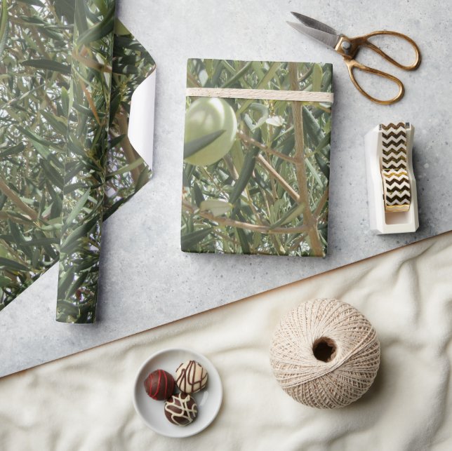 Papier Cadeau Feuilles d'oliviers (Artisanat)