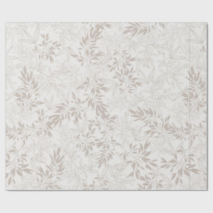 Papier Cadeau Feuilles minimalistes neutres Beige Botanique