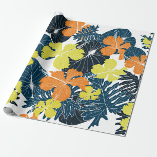 Papier Cadeau Feuilles topiques palmiers sur motif sans soudure.