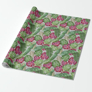 Papier Cadeau Feuilles tropicaux