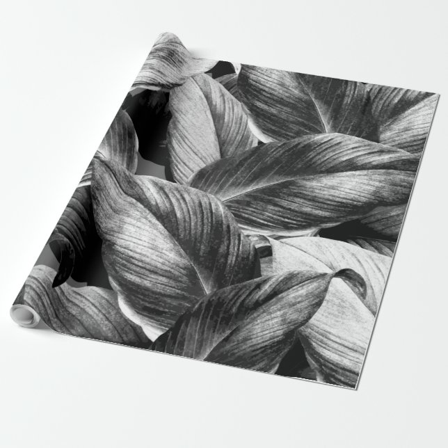 Papier Cadeau Feuilles tropicaux 8 (Déroulé)