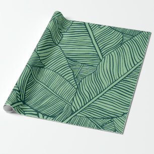 Papier Cadeau Feuilles tropicaux. Texture transparente avec feui