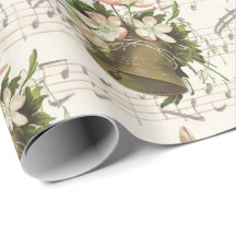 Feuillet de Noël Floral Papier d'enveloppement de 