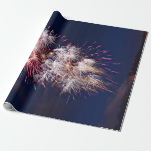Papier Cadeau Feux d'artifice 4 juillet fête de l'indépendance