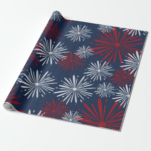 Papier Cadeau Feux d'artifice de patriote