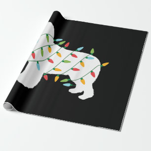 Papier Cadeau Feux de Noël cadeaux de terre-neuve   amoureux de