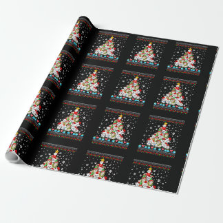 Papier Cadeau Feux de Noël des chiens maltais Noël moche Sweat