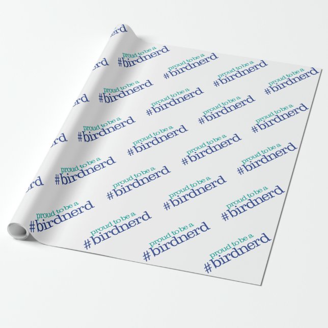 Papier Cadeau Fier d'être un oiseau nerd (Déroulé)