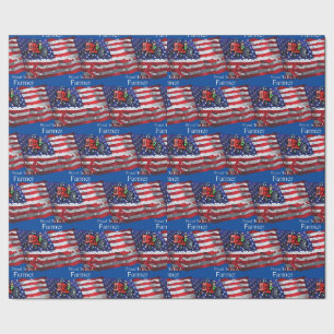 Papier Cadeau Fier drapeau paysan patriotique Thunder_Cove