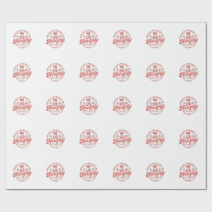 Papier Cadeau Fière membre du club de basket-ball Naughty