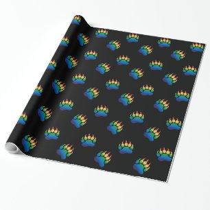 Papier Cadeau Fierté d'ours gay Patte d'ours