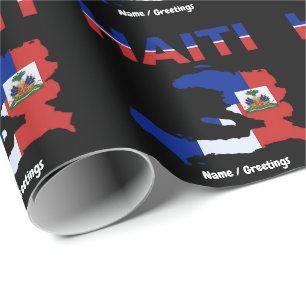 Papier Cadeau Fierté haïtienne Drapeau Haïti Carte Design Patrim