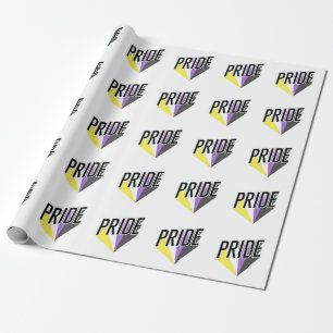 Papier Cadeau Fierté non binaire éclatée