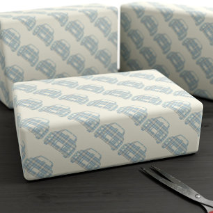 Papier Cadeau Figarations Tartan Plaid Figaro Voiture Enveloppem