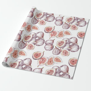 Papier Cadeau Figes aquarelle sur blanc
