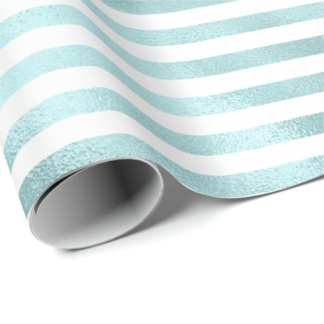 Papier Cadeau Filets de pinte Glam Aqua (Coin rond)