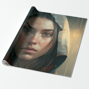 Papier Cadeau Fille à capuchon de pluie