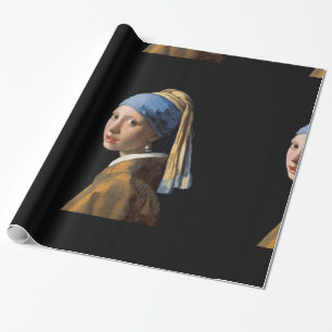 Papier Cadeau Fille avec une boucle d'oreille de perle