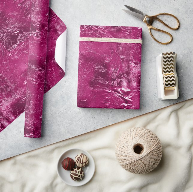 Papier Cadeau Fille Chic Crinkle rose Anniversaire (Artisanat)