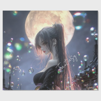 Papier Cadeau Fille de fantasy sombre / Esthétique