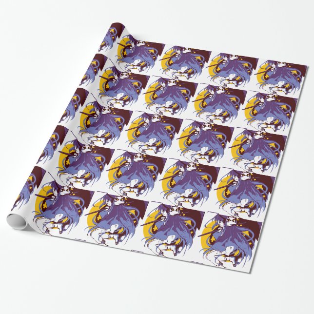 Papier Cadeau Fille de fantôme (Déroulé)