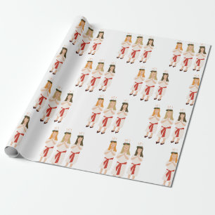 Papier Cadeau Fille de Noël suédoise