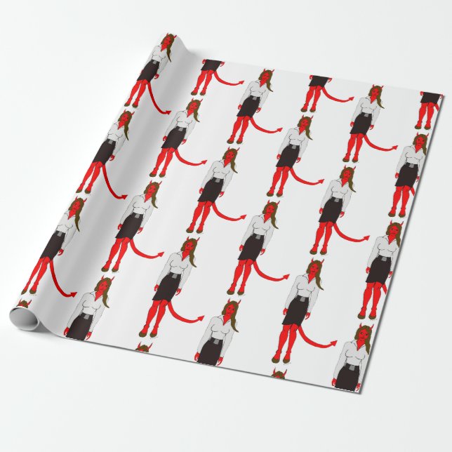 Papier Cadeau fille diable (Déroulé)