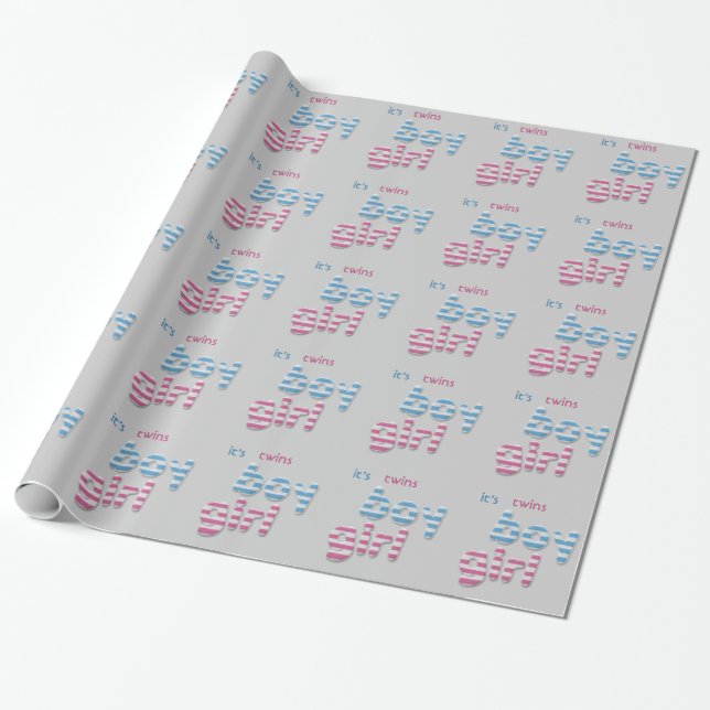 Papier Cadeau fille et garçon floue (Déroulé)