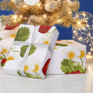 Papier Cadeau Fille fraise fête d'anniversaire   Berry First