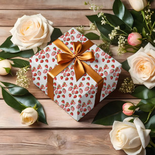 Papier Cadeau Fille fraise fête d'anniversaire   Berry First