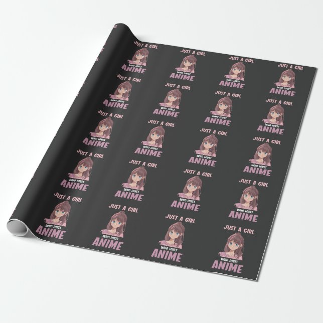 Papier Cadeau Fille qui aime l'amoureux de l'Anime Manga Cosplay (Déroulé)