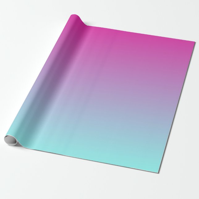 Papier Cadeau Fille violet et bleu coton bonbon Ombre (Déroulé)