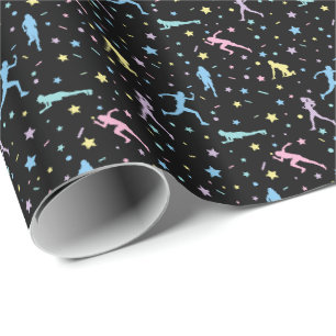 Papier Cadeau Filles Cross Country, Terrain de piste, Marathon R